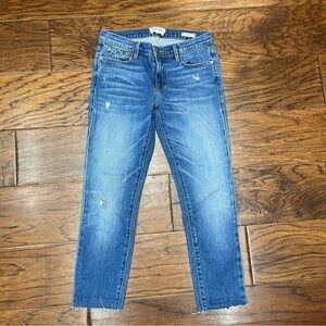 Frame womens Le Garçon distressed jeans